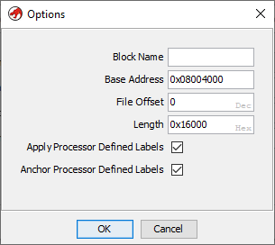 Memory offset for import